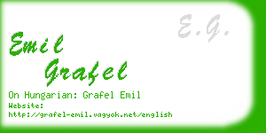 emil grafel business card